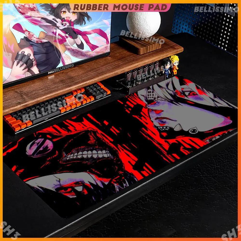 Коврик для мыши Tokyo Ghoul x Резиновый коврик для мыши Подставка для мыши мм Игровой коврик для клавиатуры Супер большой Большой Замок по краю Настольный коврик