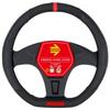 TRACK Truck Steering Wheel Flat Red Cover, Italy, Milan, Bottom, D-Shaped,