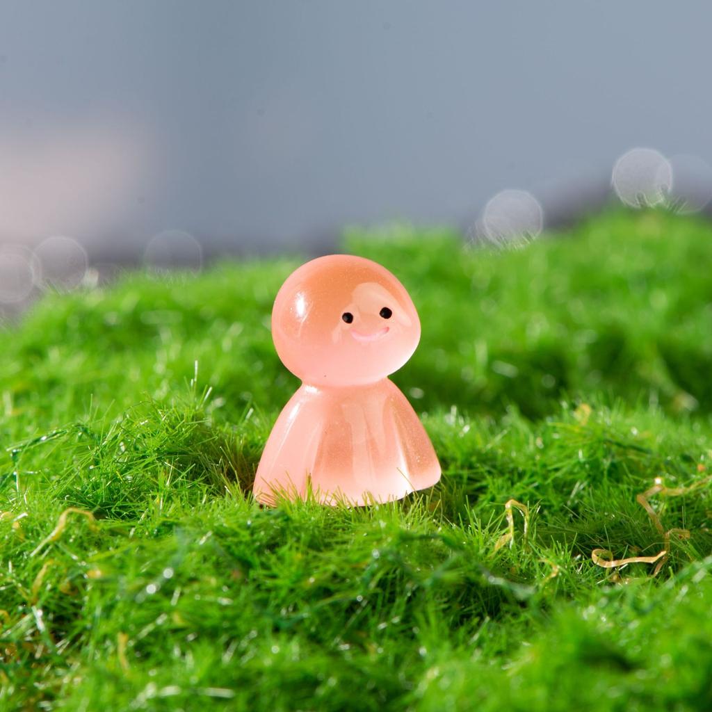 Micro Landscape Decoration Colorful Cartoon Rainy Day Doll Glow-in-the-dark Resin Decoration Office Desktop Car Accessories
