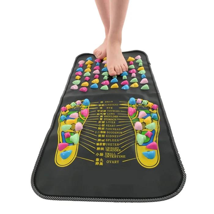 Foot Massage Mat Road Health Foot Point Diagram Plastic Stone Acupressure Relax Stand Press