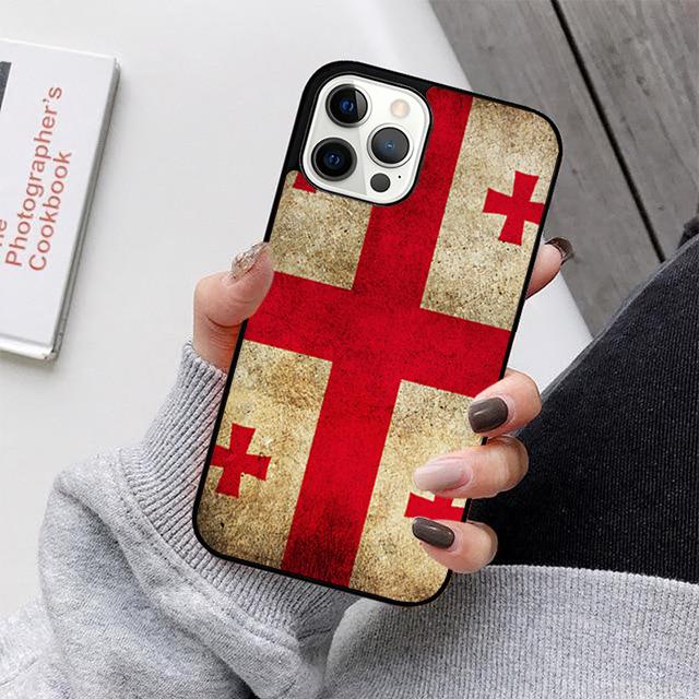 Чехол для телефона с флагом Грузии для iPhone 17 Air 16 15 14 13 12 11 Pro Max Plus Max Cover Shell coque