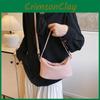 Color Simple Solid Lychee Texture Women Casual Shoulder Bag For Use Daily