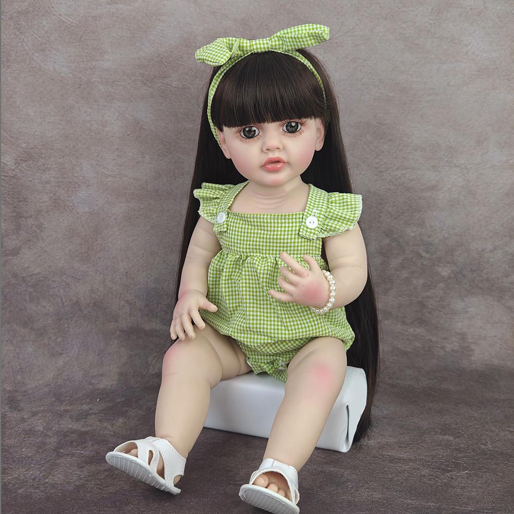 55cm Full Vinyl Baby Doll - Children's Day Gift, Reborn Companion & Bath Toy.