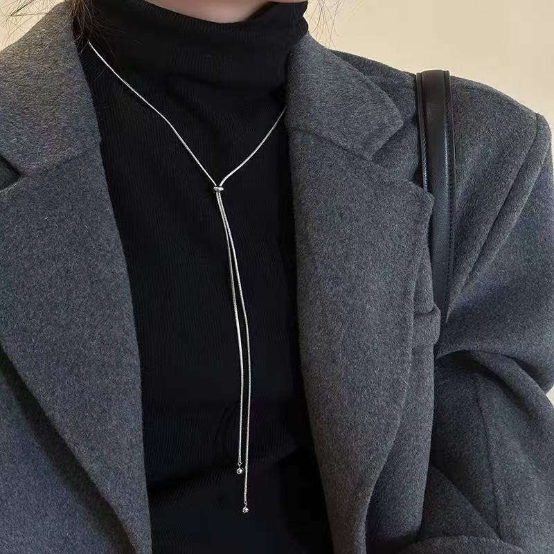 Жемчужное ожерелье женское нишевое легкое роскошное дизайнерское модное темпераментное цепочка на ключицу цепочка на шею цепочка на свитер цепочка из бисера