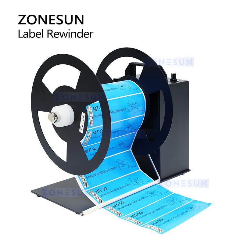 ZONESUN Automatic Rewinding Machine Label Rewinder Barcode Serial Number Label Reeler Sticker ZS-LRA8
