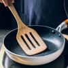 2 шт. Кухонная лопатка Деревянная кулинарная лопатка с длинной ручкой для яиц, блинов, вока, кулинарная лопата для сковороды, кухонные принадлежности