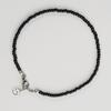 BICYCLE TROPHY Pickman Daily Beads Anklet 05 (BLACK / 3mm Miyuki Beads)