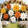 9Pcs/Set Hanging Ornaments Artificial Paper Flowers Decorative  Birthday Decor Supplies