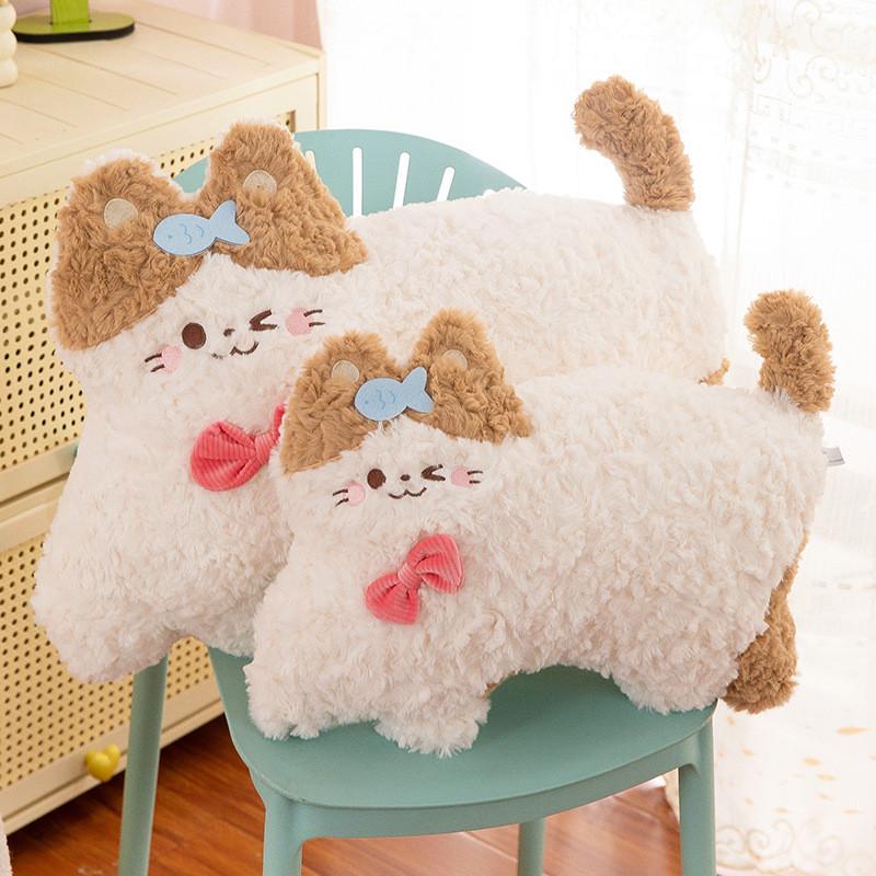 Cheerful Cat Cute Plush Toy Adorable Cartoon Girls Bedtime Pal Gift Birthday