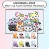 (Предварительный заказ)MIGHTEEZ x Line Friends Квадратный Официальный Мерч - Плюшевый Брелок