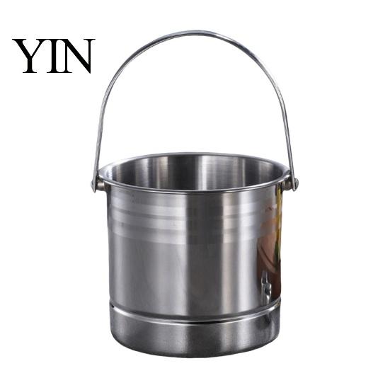 Portable Bar Ice Bucket Stainless Steel with Removable Strainer, Wine Champagne for Home Gatherings Cooler Beer Red Wine, Snacks Multi-use