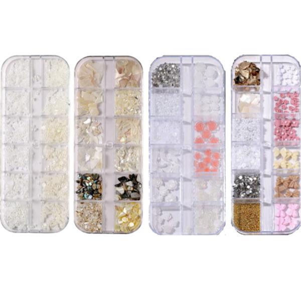 1 Set of 4 Bottles of 12 Types of Siyanwon Nail Parts