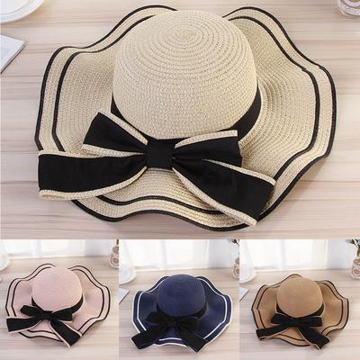 Женская пляжная соломенная шляпа Jazz Sunshade Panama Hat Gangster Cap
