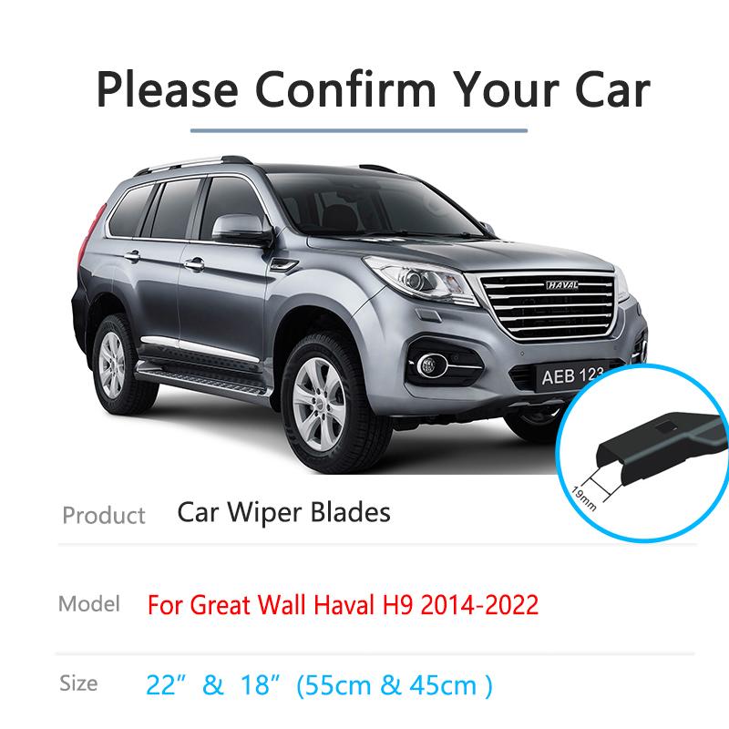3x для Great Wall Haval H9 2014 ~ 2022, передние и задние щетки стеклоочистителя, резак для окон, лобового стекла, чистка лобового стекла автомобиля
