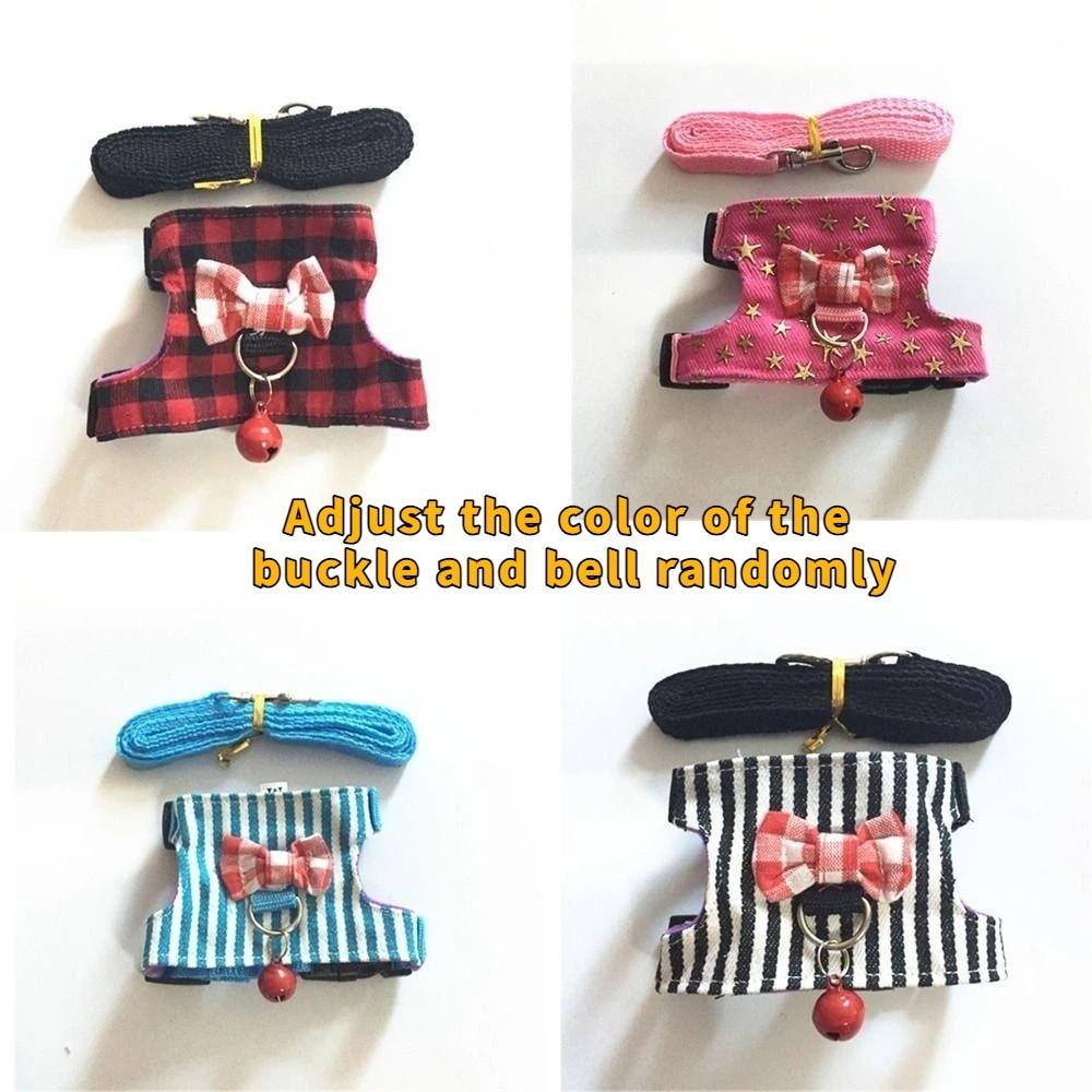 Adjustable Hamster Harness Escape-Proof Rabbit Vest Leash Pet Traction Rope for Small Animal