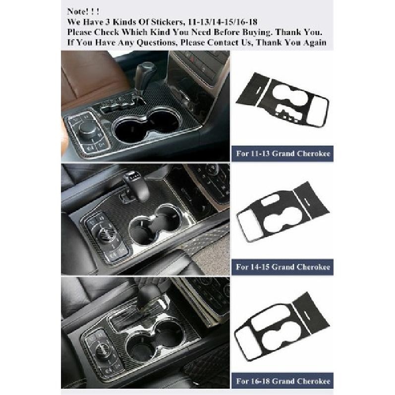 Central Gear Shift Box Cover Trim for Jeep Grand Cherokee 2011-2013 Carbon Fiber