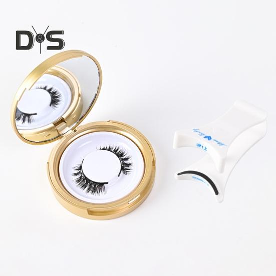 1 Set Magnetic False Eyelashes with Lash Applicator Clip Reusable Natural Wispy Double Sided Magnetic Fake Lashes with Clamp Women Eye Makeup Tools