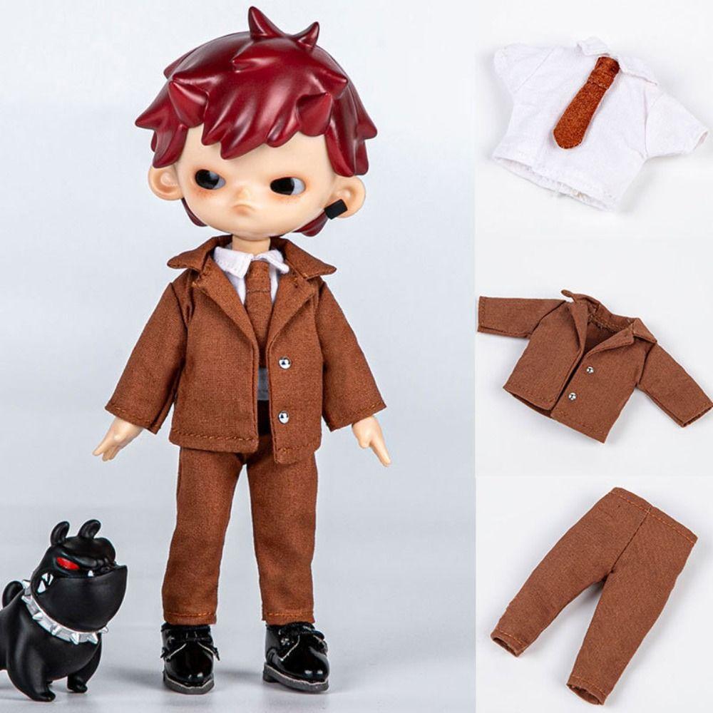 Mini Doll Coat Trousers Cute OB11 Doll Clothes for 1/11 OB11/Obitsu11Dolls/1/12Bjd Dolls