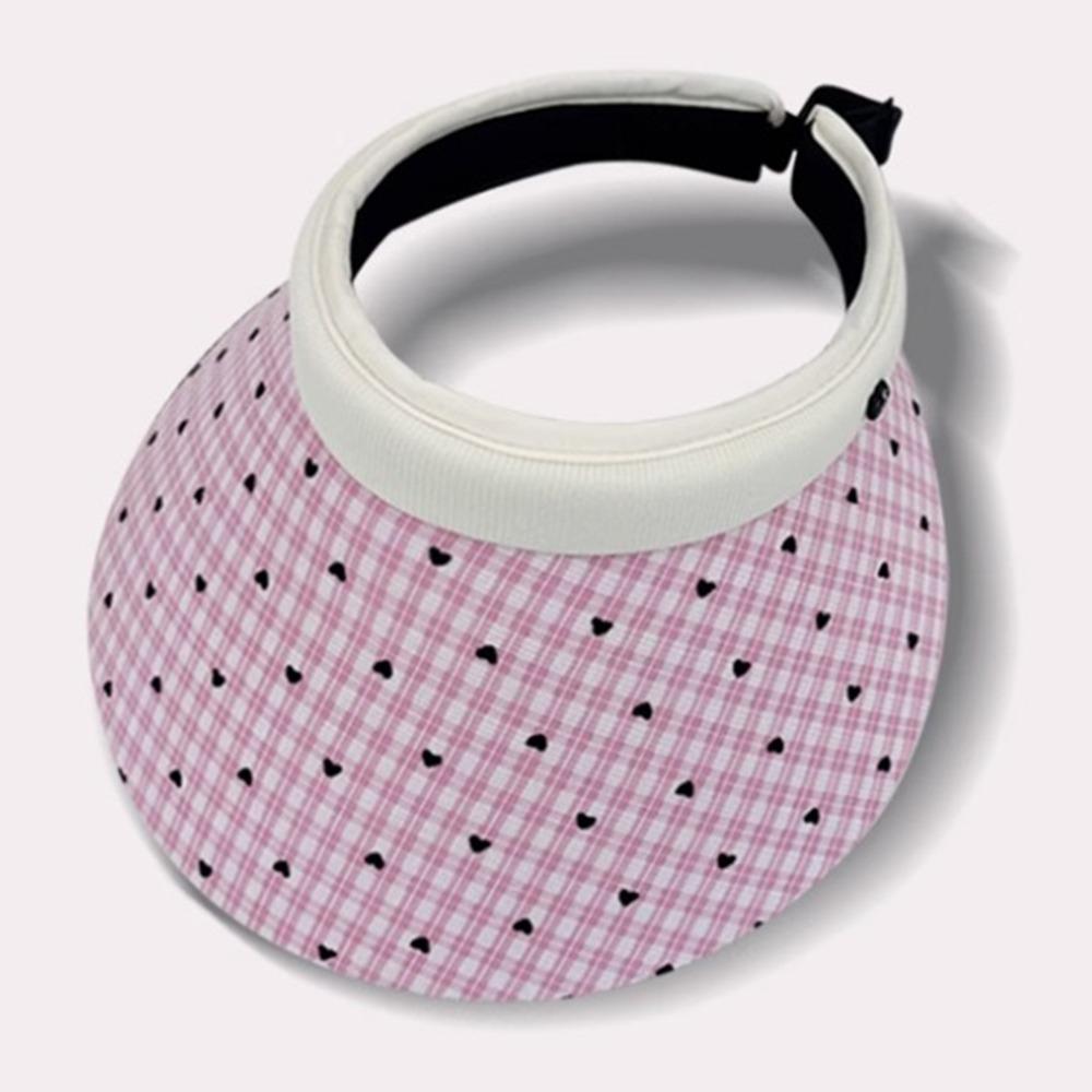 Anti-UV Woman Sun Hat Colorful Dot Visor Cap Fashion Empty Top Cap Female