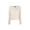 Polo SS23 Solid Color Casual Crew Neck Sweater Women Sweater Ivory 211906076-001