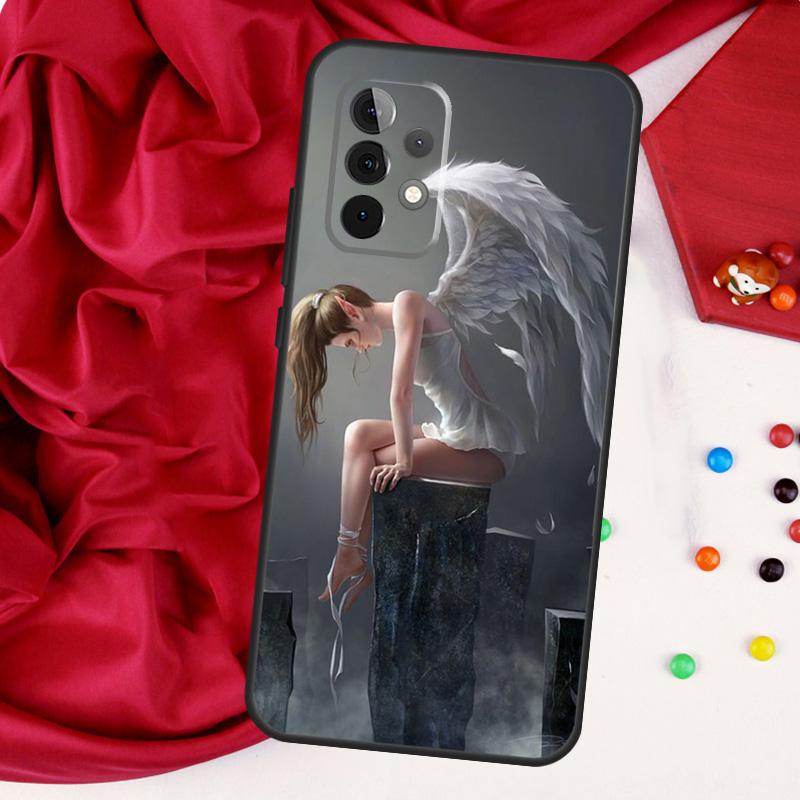 Фантазийные крылья ангела для Samsung Galaxy A55 A53 A33 A13 A35 A15 A36 A56 A26 A16 A22 A32 A52 A54 A34 A06 A05 Чехол