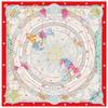 90cm  Rabbit Horse Twill Silk Scarf Shawl Brand Square Scarf Women Hijab Luxury Bandana Foulard Neckerchief Head Scarves