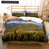 Altai Mountains King Queen Duvet Cover Natural Landscape Bedding Set Forest Lake Scenery Quilt Cover Polyester Comforter Cover