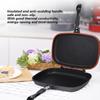 Frying Pan Double Sided Non Stick Barbecue Cooking Tool Cookware Stove Anti Scalding Handle Frying Pan Household Frying Pan