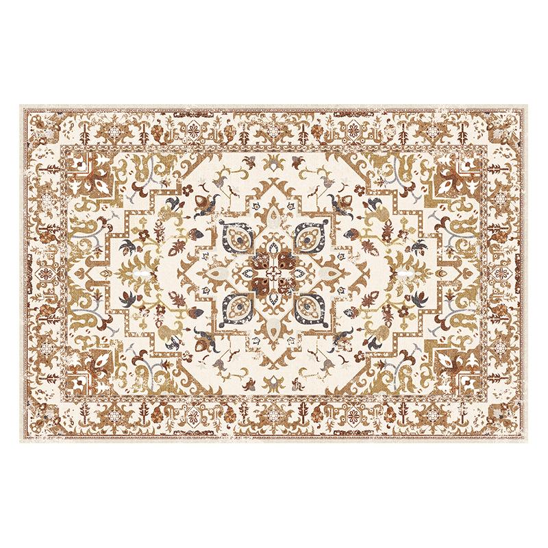 Ковер в американском стиле из искусственного кашемира, пригодный для машинной стирки, для спальни и журнального столика