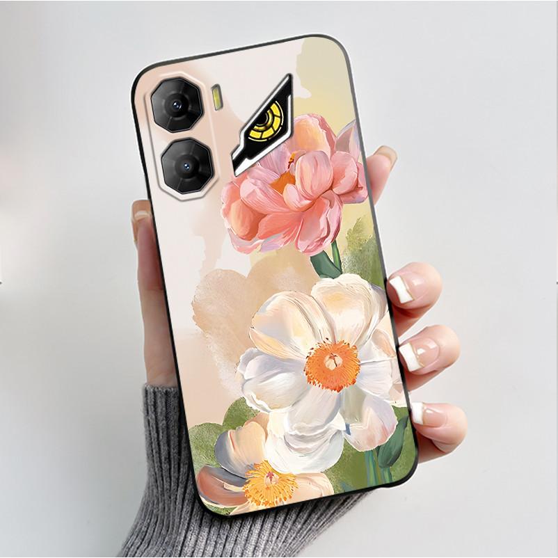 Чехол для печати для ZTE Nubia Neo 3 5G Fundas Capa Мягкий силиконовый черный корпус Чехол ZTE Nubia Neo 3 GT Милый цветочный мультяшный корпус