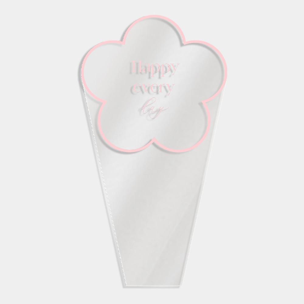 50 шт. Целлофановая упаковка для цветов, пластиковые пакеты в форме цветка, пакет для упаковки букетов