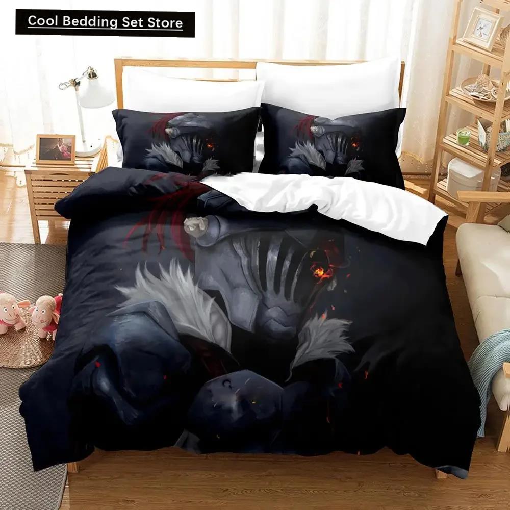 Comforter 3D Anime Goblin Slayer Bedding Set Bed Set Comforter King Queen Size Boys Adult Bedding Set