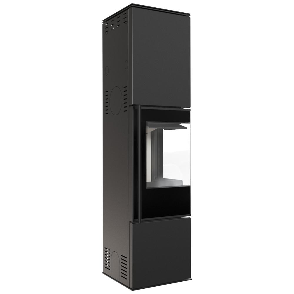 Дровяная стальная печь KRATKI REN/L правая Ø 150 7 кВт самозакрывающаяся дверца