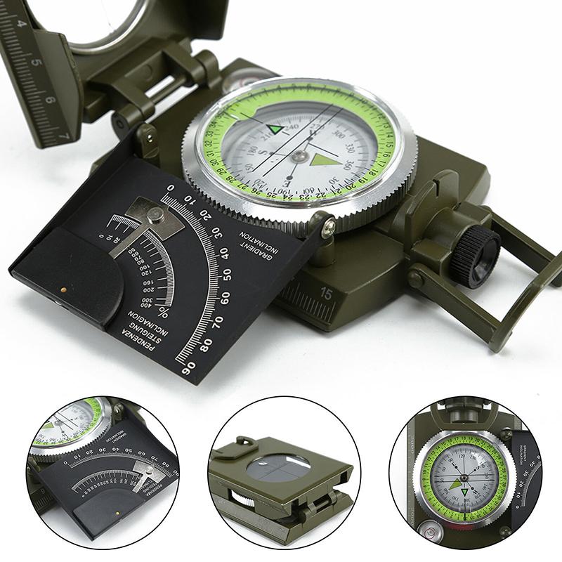 Профессиональный военный армейский металлический прицельный компас, клинометр, инструмент для кемпинга и пешего туризма