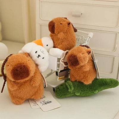 Мягкая игрушка-кукла Проволочный каркас Капибара Подвеска Крокодил Гусь Брелок Капибара Мягкая игрушка Смешная кукла капибара