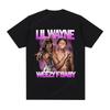 Футболка рэпера Lil Wayne Weezy F Baby Графические футболки Унисекс Женские Винтажные Панк Короткий рукав Оверсайз Футболка Хип-хоп Уличная одежда