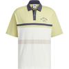 X Disney HDL Polo Short Sleeve With Brand Logo, Letter Print, And Colorblock Stripes Unisex Tops Gold White JL6479