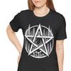 Рубашка с заросшей пентаграммой, Футболка в стиле botanical witchcore, Подарок лесной ведьме-язычнику, Коттеджкор с грибами и пентаклем, Эстетика темной природы
