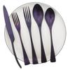 5pcs/set Purple Cutlery Set 18/10 Stainless Steel Flatware Set Knives Fork Dessert Spoon Dinnerware Set Kitchen Party Tableware
