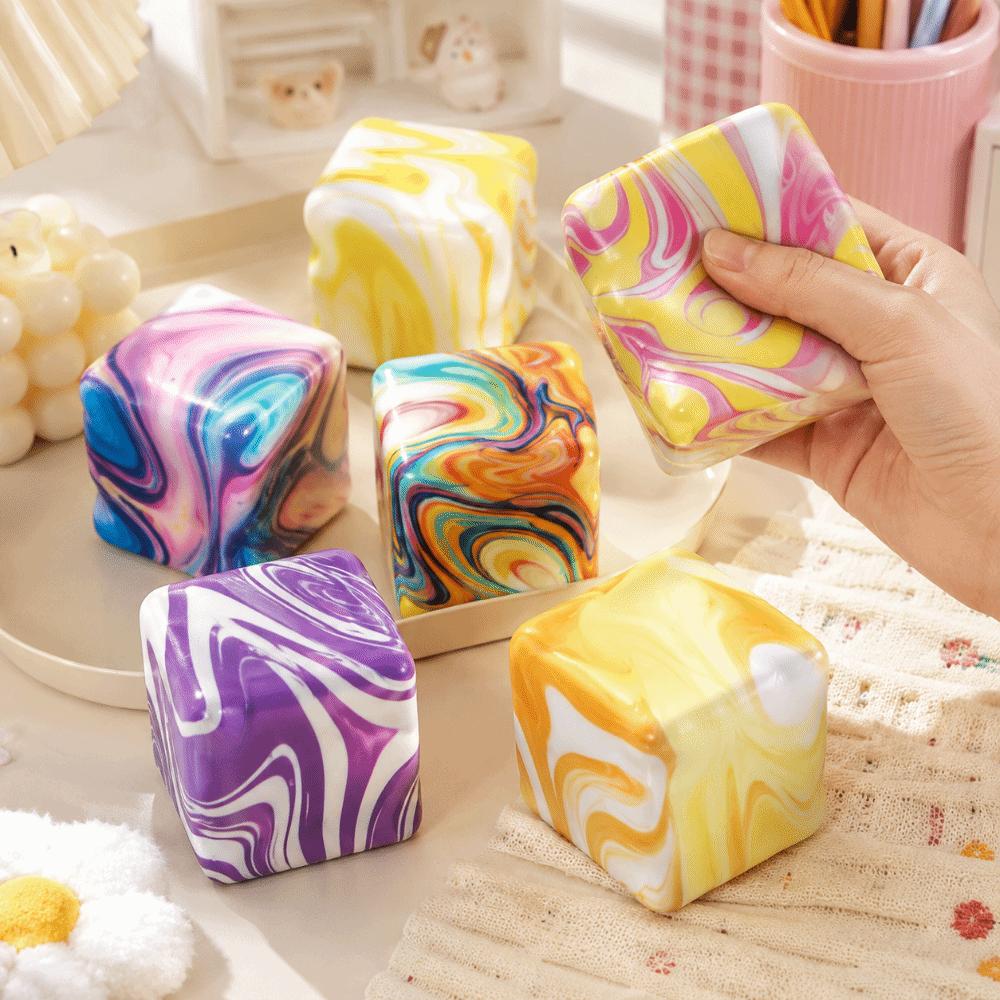 7cm Cheese Pinch Super Soft Slow Rebound Fidget Toy Cheese Stress Ball Home Decoration