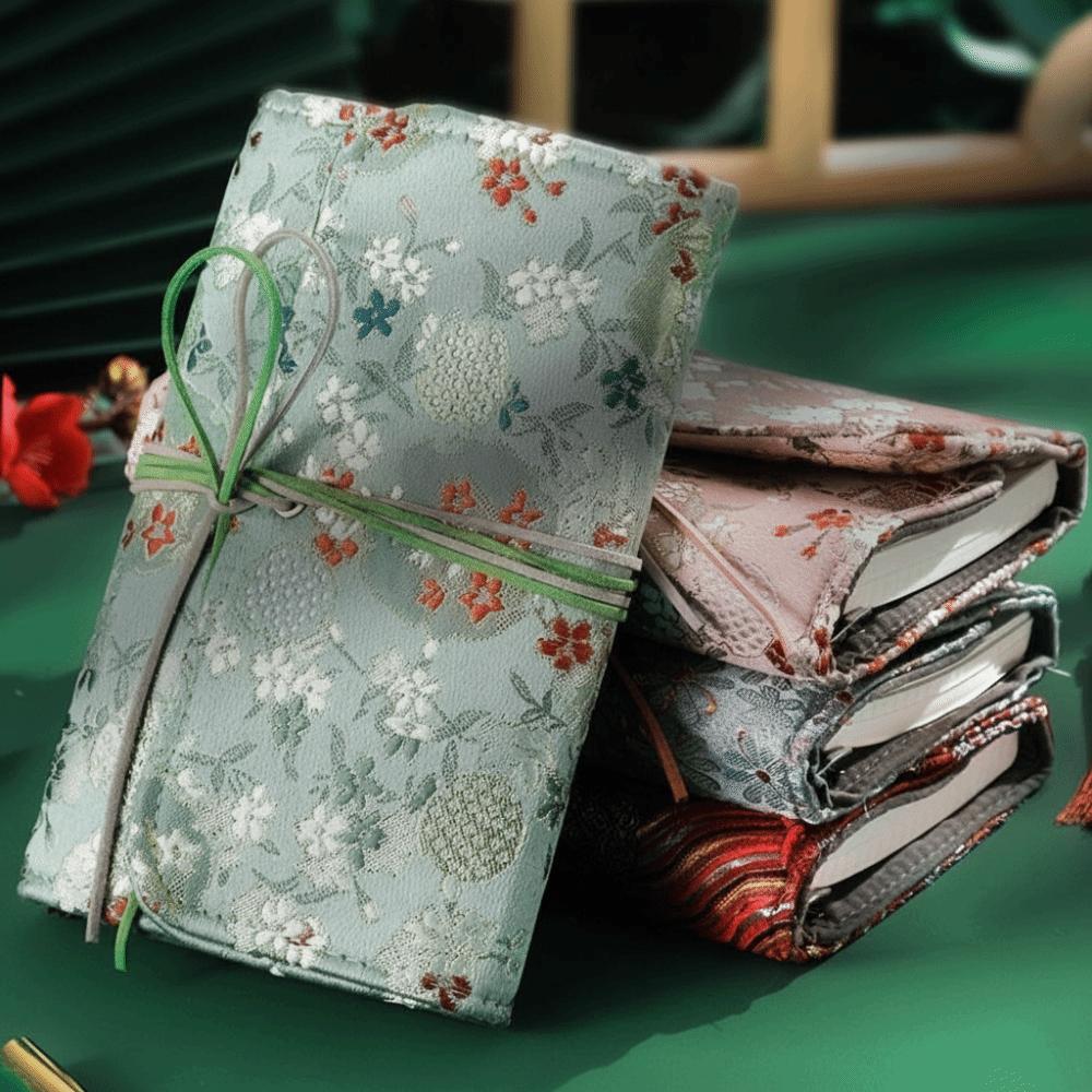 Chinese Style A6 Loose-leaf Diary Cloth Cover Binder Notepad Loose-leaf Notebook for Girls