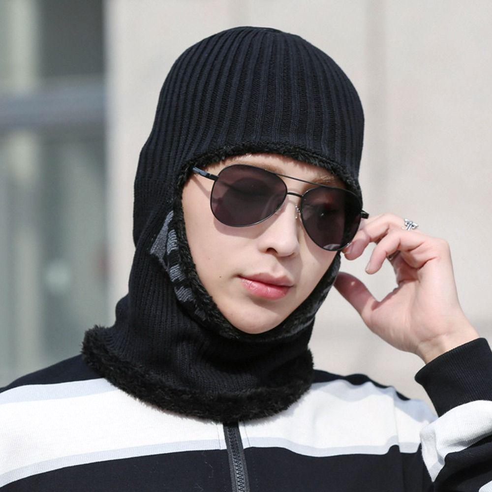 Термальная шапка-бини, шарф, мягкая вязаная шапка, зимняя Балаклава для мужчин и женщин