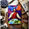 Combo Leather Diary Leather Mother Earth Printed Diary    Leather Jesus Above Earth Portrait Diary