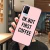 ОК, но чехол для телефона First Coffee Girl для VIVO V21E V21 V23 V23E V2109 Y53S Y33S Y55 Y76 Y31 Y21 Y72 Y01 Y21S Y11S