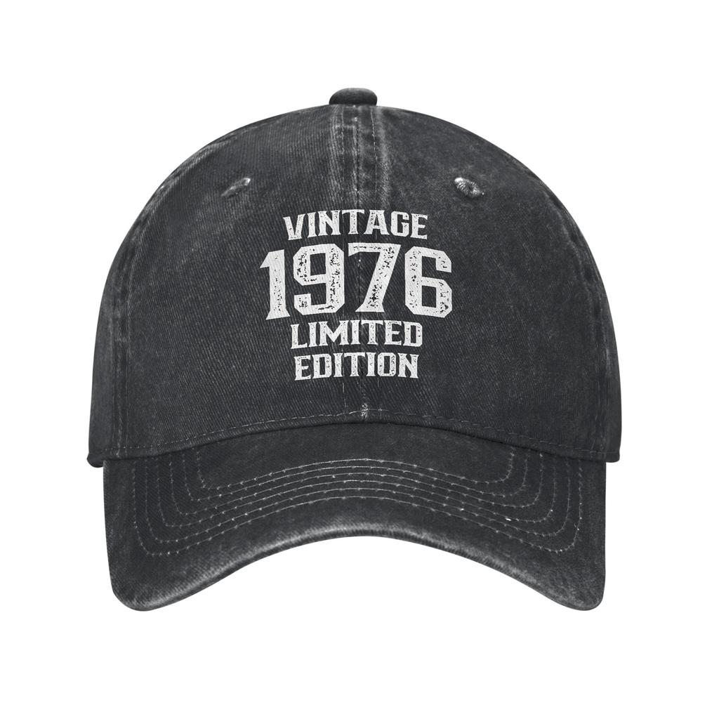 Vintage Born In 1976 aged 50 Trucker Hat Outfit For Unisex Baseball Caps 50 birthday Retro Wear Sun Caps Adjustable