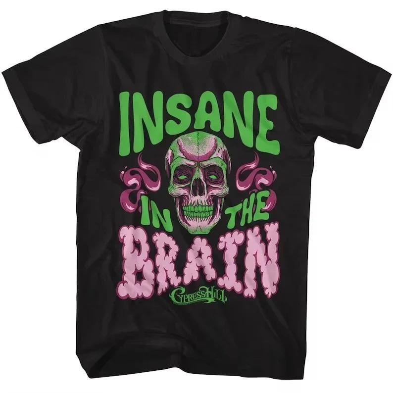 ТОП Тренд Уличная Одежда Летняя Одежда Топы Хлопковая Футболка Cypress Hill Унисекс Футболка Insane in The Brain Мужская Женская Футболка с Принтом
