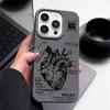 Для iPhone 16 15 Pro Max 14 Pro 13 12 11 чехол с рисунком сердца TPU кожа текстура мягкий матовый ударопрочный тонкий чехол для телефона
