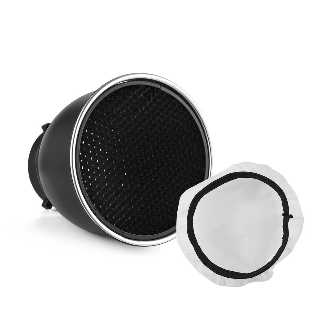 7-дюймовая   Стойка для Beauty Dish Стандартный Отражатель Рассеиватель Абажур Тарелка с 60 градусами   Соты и Рассеивающая Ткань для   Студийного Крепления