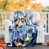 1pc M-Messi1 Theme Blanket - Digital Print, Polyester, Cozy for All Seasons, Perfect for Outdoor, and Travel