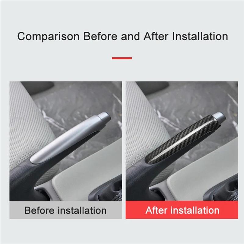 C-Convenient-Car Carbon Fiber Hand Brake Cover Hand Brake Grip Case Shell Trim For Honda Civic 2012-2016 Spare Parts Handbrake S